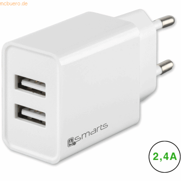 4250774980893 - Netzladegerät VoltPlug Dual 12W weiß 4250774980893 4SMARTS 215