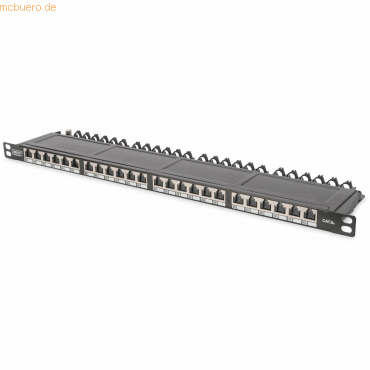 Assmann DIGITUS cat.6A 19- Patchpanel 0,5HE 24-Port schwarz