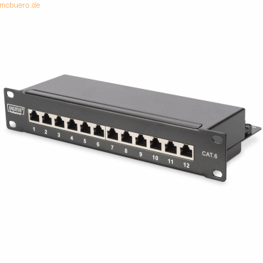 Assmann DIGITUS cat.6, Klasse E Patchpanel, geschirmt 12-Port Schwarz