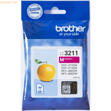 Brother Brother Tintenpatrone LC-3211M Magenta (ca. 200 Seiten)