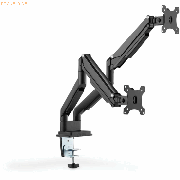 4016032465126 - DA-90395 2fach Monitor-Tischhalterung 381 cm (15) - 813 cm (32) Schwarz Drehbar Höhenverstellbar Neigbar Neigbar+Schwenkbar Rotierbar Schwenkbar