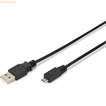 Assmann ASSMANN USB 2.0 Kabel Typ A-mikro B 1.0m USB 2.0 sw.