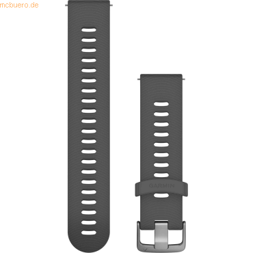 Garmin Garmin Ersatzarmband 20mm Silikon Grau/Schiefergrau Schnalle