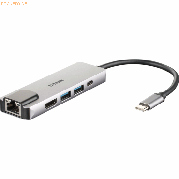 D-Link D-Link DUB-M520 USB-C 5-Port USB 3.0 Hub mit HDMI und Ethernet