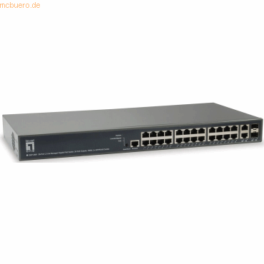 4015867198964 - LEVELONE GEP2681 - Switch 26-Port Gigabit Ethernet 24x PoE 2x SFP RJ45