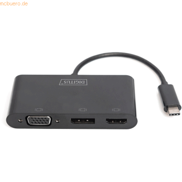 Assmann DIGITUS USB-C 3in1 Triple Monitor Adapter (HDMI, DP, VGA)