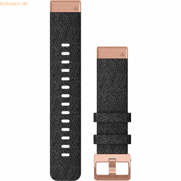 Garmin Garmin Ersatzarmband QuickFit 20mm Nylon Schwarz/Rosegold