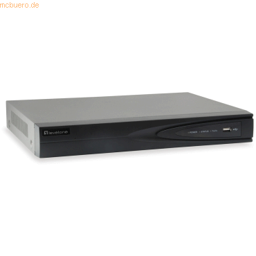 4015867202265 - LevelOne NVR-0504 4-Kanal Netzwerk Videorek PoE H265 264