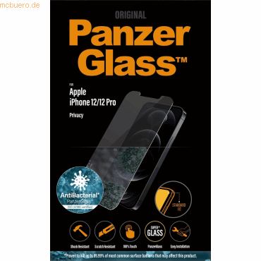 PanzerGlass PanzerGlass iPhone 12/12 Pro Privacy Antibakt., StandardFi