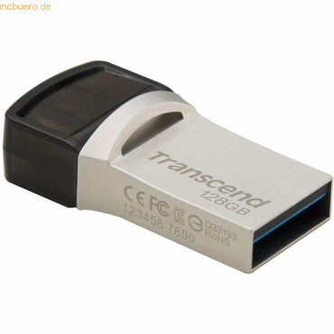 Transcend Transcend 128GB JetFlash 890 USB 3.1 Pen Drive, Silber