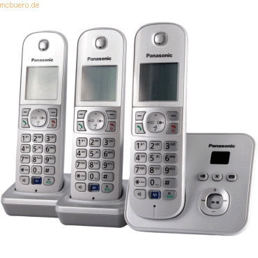 Panasonic Panasonic KX-TG6823GS perlsilber Trio mit AB