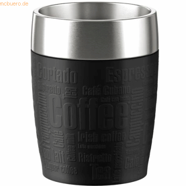 Emsa Isolierbecher Travel Cup 0,2l schwarz/silber