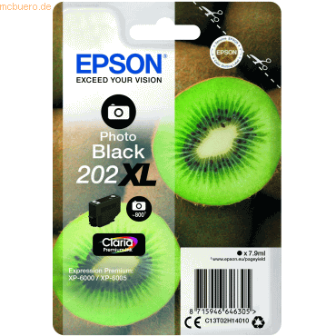 Epson Tintenpatrone Epson 202XL schwarz photo