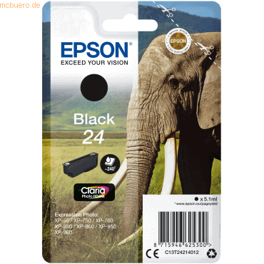 Epson Tintenpatrone Epson T2421 schwarz