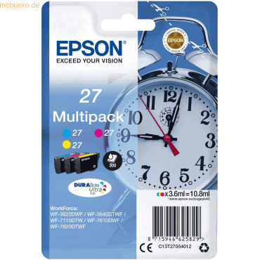 Epson Tintenpatronen Epson Multipack 27 3 Farben