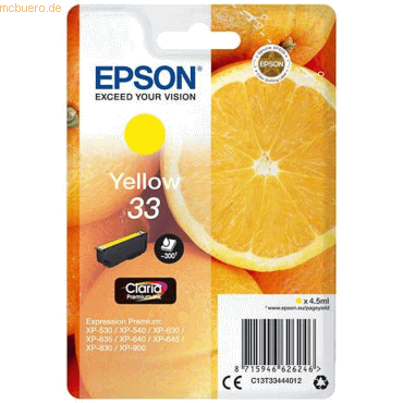 Epson Tintenpatrone Epson T3344 gelb
