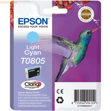 Epson Tintenpatrone Original Epson T0805 cyan hell