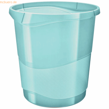 Esselte Papierkorb Colour’Ice PP 14l transparent blau