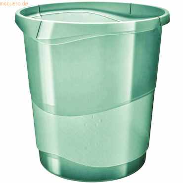 Esselte Papierkorb Colour’Ice PP 14l transparent grün