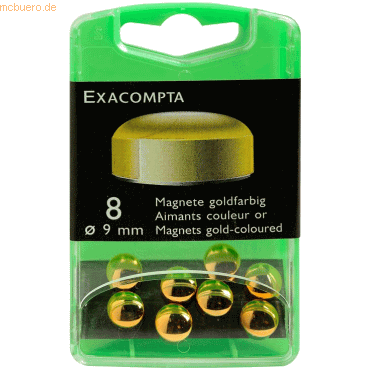 3364220109125 - Magnete 9mm gold VE=8 Stück