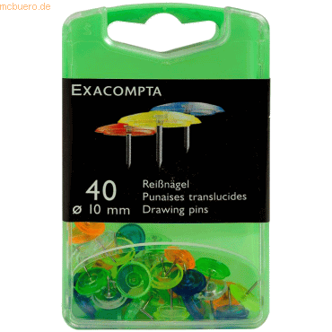 Exacompta Reißnägel 10mm transparent VE=40 Stück