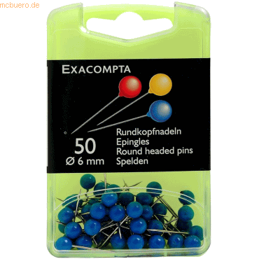 3364220143624 - Rundkopfnadeln 6mm hellblau VE=50 Stück