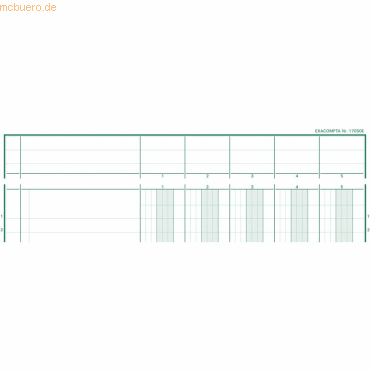 Exacompta Spaltenbuch A4 Karton mit Kopfleiste 5 Spalten 40 Blatt