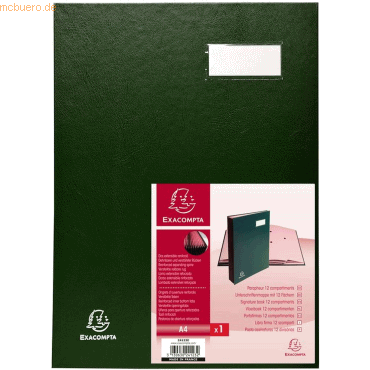 3130630241232 - Unterschriftenmappe Direktion A4 12 Fächer grün 3130630241232 - Unterschriftenmappe Direktion A4 12 Fächer grün