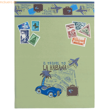 4 x Exacompta Briefmarken-Starterkit Air-Mail mit Album 22,5x30,5cm 16