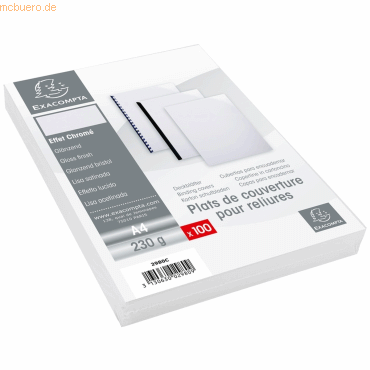3130630029809 - Einbanddeckel 2980C A4 glänzend weiß 3130630029809 EXACOMPTA 100 Stück