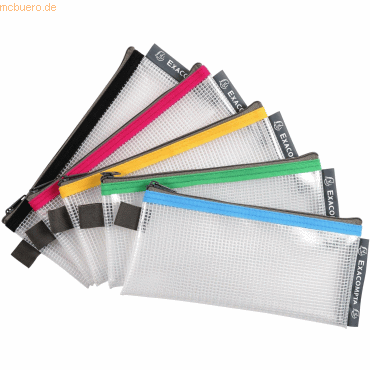 3130630341109 - 10 x Reißverschlusstasche 8x18cm farbig sortiert