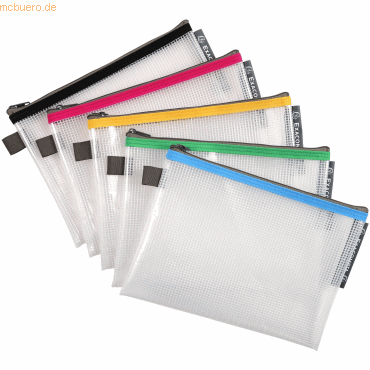 3130630341406 - 10 x Reißverschlusstasche A5 farbig sortiert