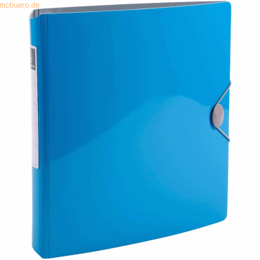 3130630518723 - 6 x Ringbuch Iderama A4 PP 4 Ringe 30mm hellblau