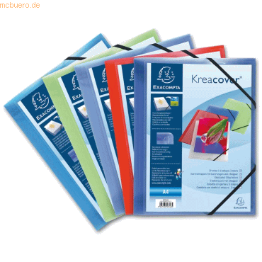 3130630551898 - 25 x Eckspannmappe Kreacover A4 PP 500my farbig sortiert 3130630551898 - 25 x Eckspannmappe Kreacover A4 PP 500my farbig sortiert