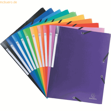 3130630558002 - 25 x Eckspannmappe A4 PP 500my farbig sortiert 3130630558002 - 25 x Eckspannmappe A4 PP 500my farbig sortiert