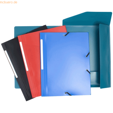 3130630558101 - 10 x Eckspannmappe A4 PP 500my farbig sortiert 3130630558101 - 10 x Eckspannmappe A4 PP 500my farbig sortiert