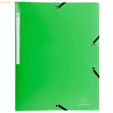 3130630558132 - 50 x Eckspannmappe A4 PP 500my anisgrün