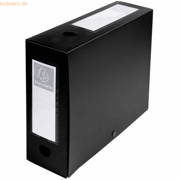 3130630599319 - Archivbox mit Druckknopf PP 100 mm schwarz 3130630599319 - Archivbox mit Druckknopf PP 100 mm schwarz