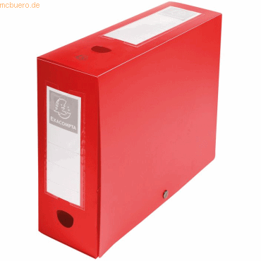 3130630599357 - Archivbox mit Druckknopf PP 100 mm rot 3130630599357 - Archivbox mit Druckknopf PP 100 mm rot