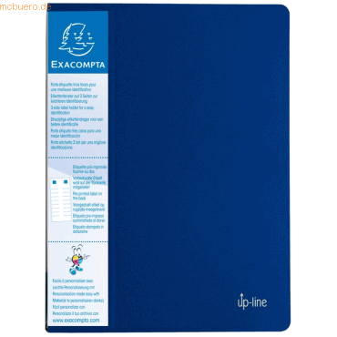 20 x Exacompta Sichtbuch A4 20 Hüllen mit Rückenschild blau