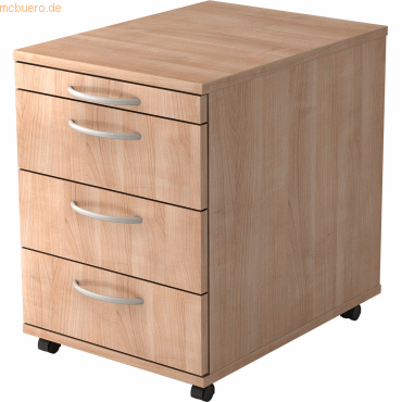 4032062120231 - PRO BARI 1606 BO - Rollcontainer Holz Nussbaum mit 3 Schüben Bogengriff Kunststoff 4032062120231 - PRO BARI 1606 BO - Rollcontainer Holz Nussbaum mit 3 Schüben Bogengriff Kunststoff