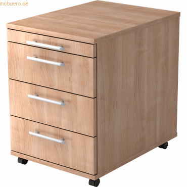 4032062120354 - PRO BARI 1606 RE - Rollcontainer Holz Nussbaum mit 3 Schüben Relinggriff Kunststoff 4032062120354 - PRO BARI 1606 RE - Rollcontainer Holz Nussbaum mit 3 Schüben Relinggriff Kunststoff