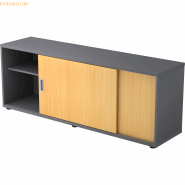 4032062166895 - Sideboard 15 OH BxTxH 160x40x596cm Graphit Buche