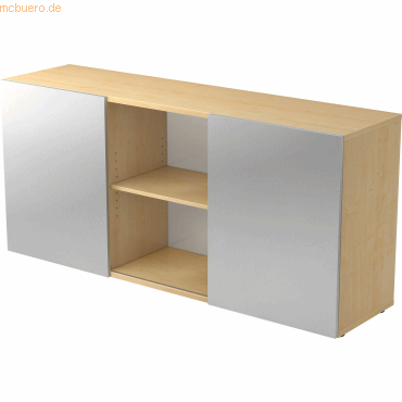 4032062139929 - Sideboard TARVIS 2 OH mit Schiebetüren B 1600 x T 420 x H 748 mm Ahorn-Dekor