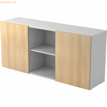 4032062163009 - Sideboard Haziender V1780 W E weiß eiche 3 Fachböden 1600 x 420 x 748 cm