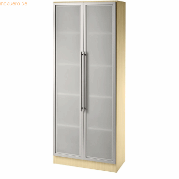 4032062026489 - Büroschrank 5 Ordnerhöhen BxTxH 800x420x2004mm Ahorn Silber