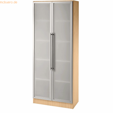 4032062026502 - Büroschrank 5 Ordnerhöhen BxTxH 800x420x2004mm Buche Silber