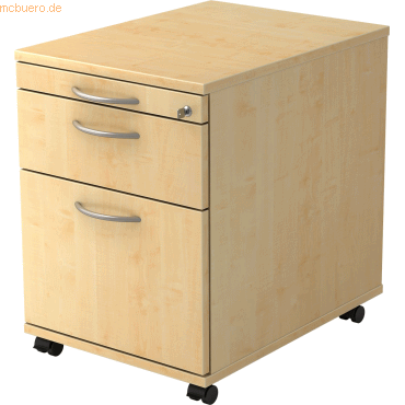 4032062120408 - PRO SIGNA AC20 BM - Rollcontainer Ahorn Holz mit Hängeregistratur Bogengriff Metall