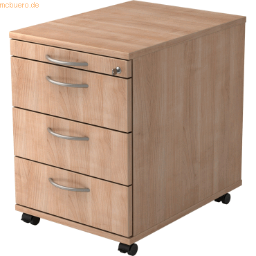 4032062121085 - PRO SIGNA AC30 BM - Rollcontainer Holz Nussbaum mit 3 Schüben Bogengriff Metall 4032062121085 - PRO SIGNA AC30 BM - Rollcontainer Holz Nussbaum mit 3 Schüben Bogengriff Metall