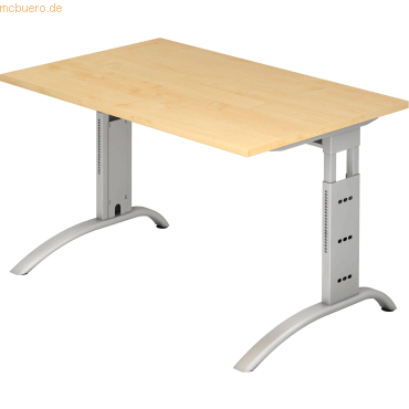 4032062010440 - HAMMERBACHER Savona höhenverstellbarer Schreibtisch ahorn rechteckig C-Fuß-Gestell silber 1200 x 800 cm 4032062010440 - HAMMERBACHER Savona höhenverstellbarer Schreibtisch ahorn rechteckig C-Fuß-Gestell silber 1200 x 800 cm